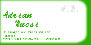 adrian mucsi business card