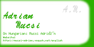 adrian mucsi business card